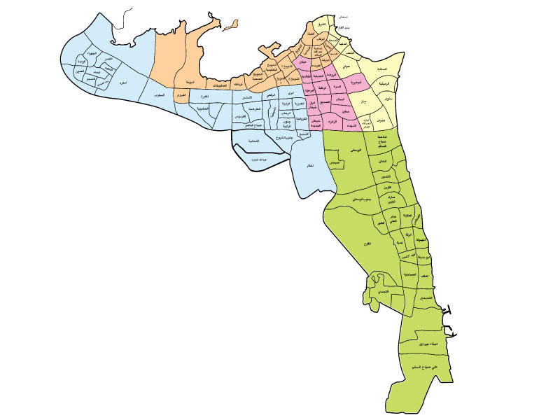 خارطة الكويت