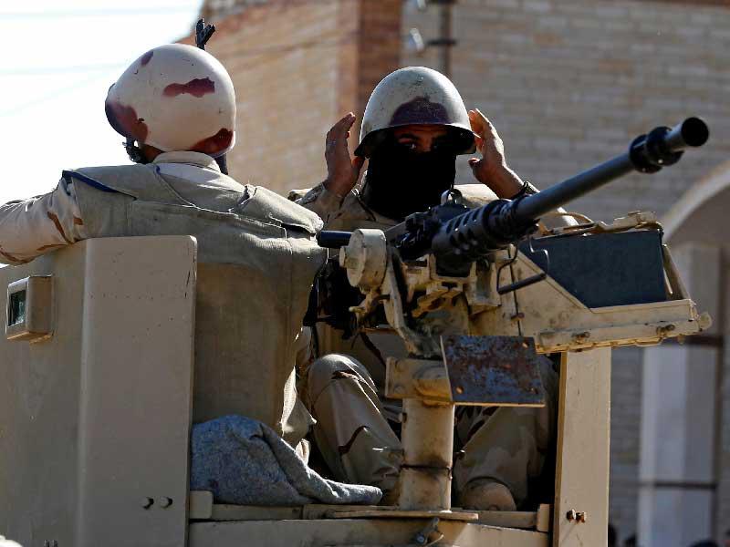 قوات عسكرية مصرية في شمال سيناء بمصر