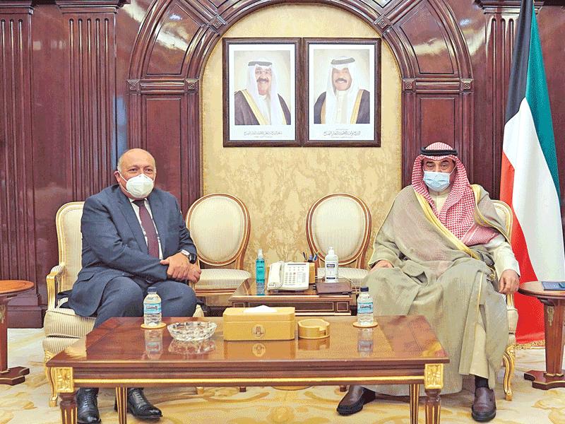 رئيس الوزراء لدى استقباله شكري أمس