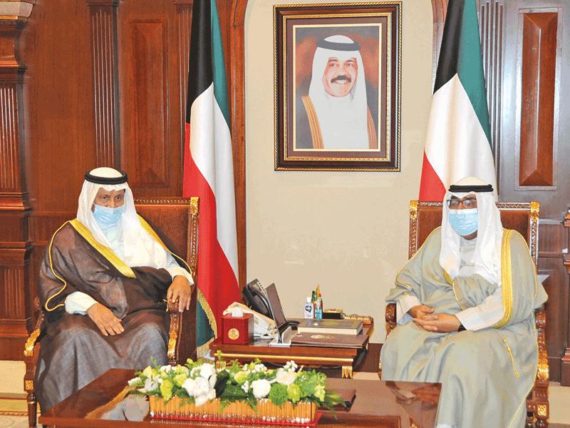 ولي العهد مستقبلاً جابر المبارك أمس