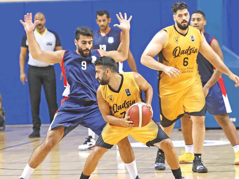 جانب من مباراة القادسية واليرموك