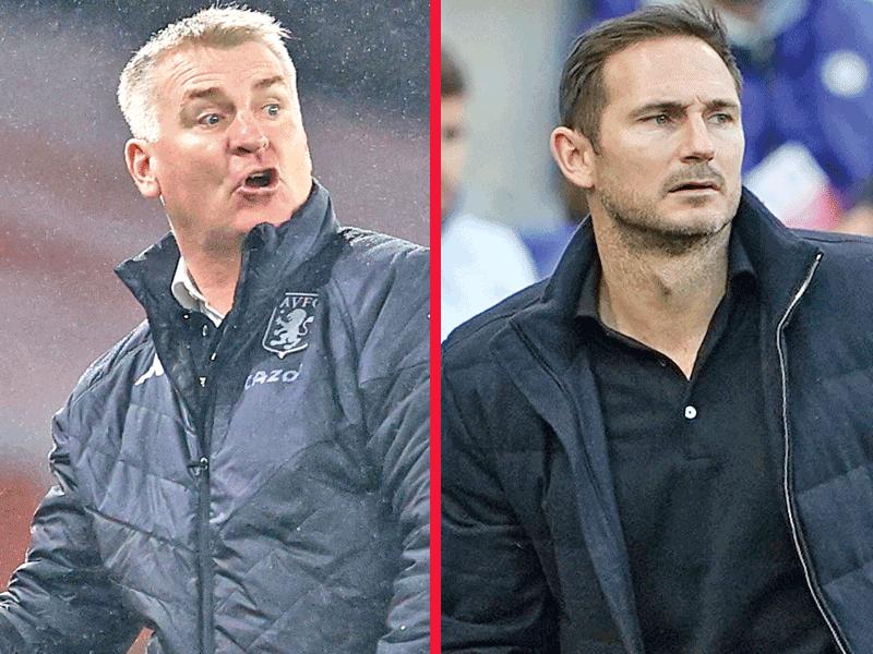 فرانك لامبارد مدرب تشلسي  - مدرب أستون فيلا دين سميث