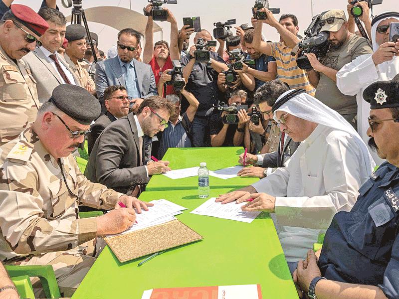 خلال مراسم تسلّم رفات من الجانب العراقي في أغسطس عام 2019