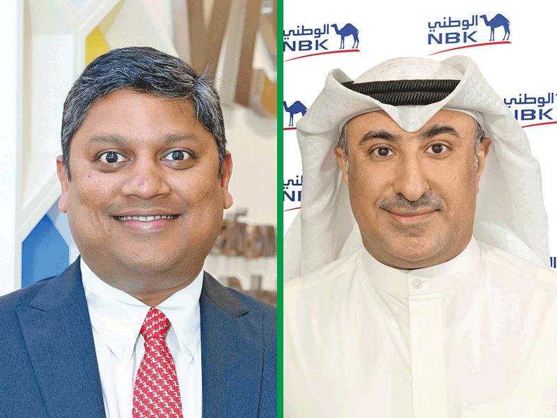 نائب المدير العام لمجموعة الخدمات المصرفية الشخصية في البنك هشام النصف  - المدير العام لشركة Visa في الكويت أنكوش ديفاداسون 