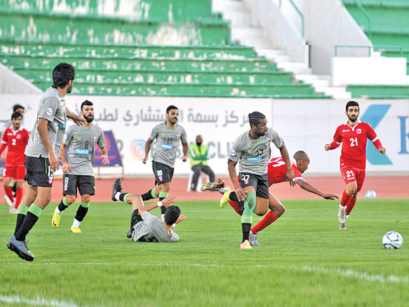 جانب من مباراة النصر مع الفحيحيل 