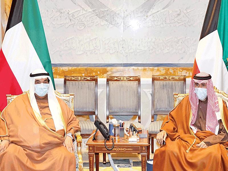 الأمير مستقبلاً ناصر المحمد أمس