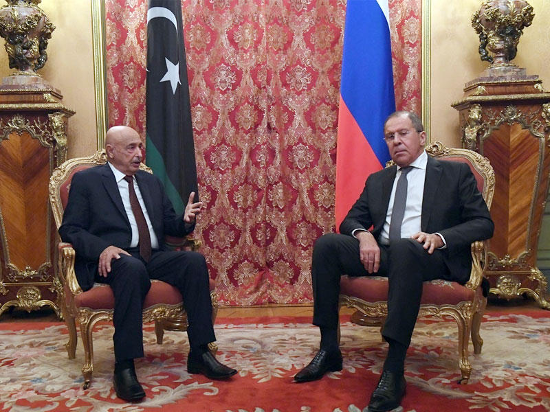 وزير الخارجية الروسي سيرغي لافروف يستقبل رئيس مجلس النواب الليبي عُقيلة صالح 