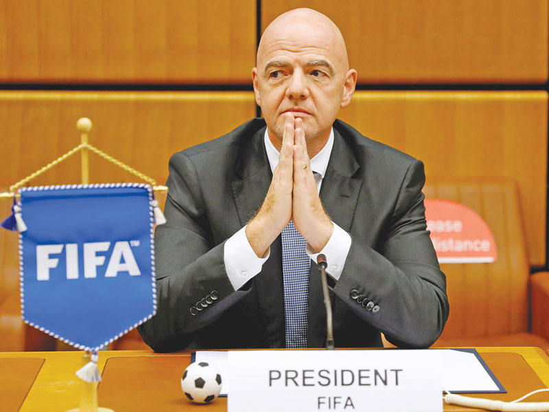 رئيس الاتحاد الدولي لكرة القدم جياني إنفانتينو 