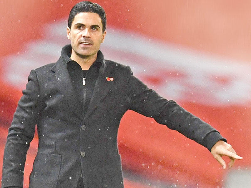 مدرب ارسنال الإنكليزي ميكل ارتيتا