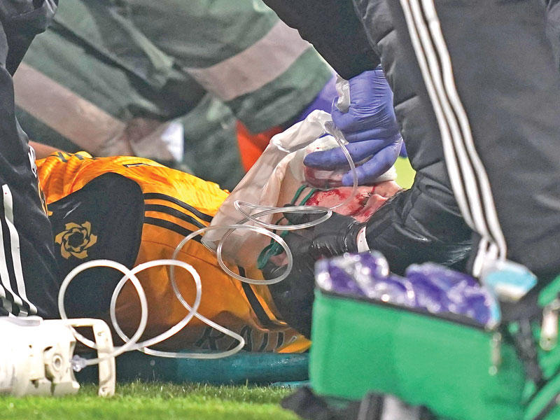 راؤول خيمينيز بعد الاصطدام