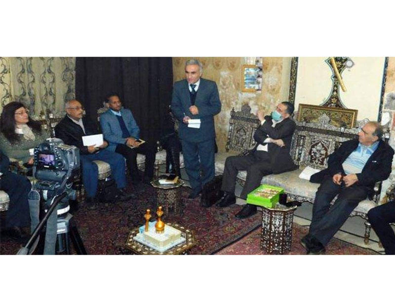 اللخبير النووي الإيراني محسن فخري زاده في منزل الشاعر الراحل نزار قباني في دمشق