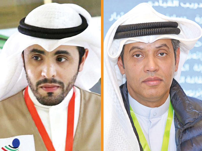 الأمين العام بالإنابة في «نزاهة» د. محمد بوزبر- رئيس المفوضية الاهلية الديمقراطية في جمعية الشفافية الكويتية رشيد البراك