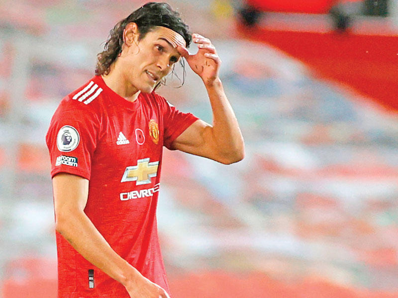 المهاجم إدينسون كافاني لاعب مانشستر يونايتد