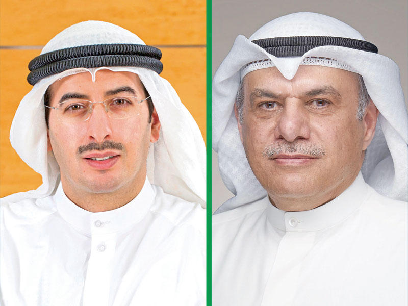 رئيس مجلس إدارة اتحاد مصارف الكويت عادل الماجد - نائب رئيس مجلس إدارة اتحاد مصارف الكويت الشيخ أحمد الدعيج الصباح