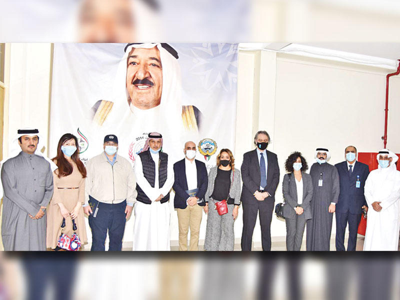 وفد الأمم المتحدة خلال زيارته مركز إيواء العمالة الوافدة 