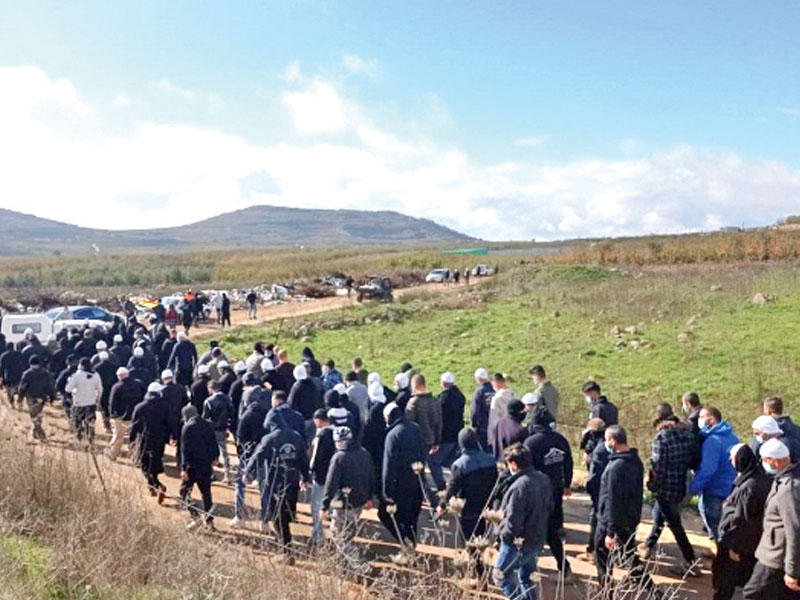 إضراب عام احتجاجاً على بَدْء المشروع الإسرائيلي 