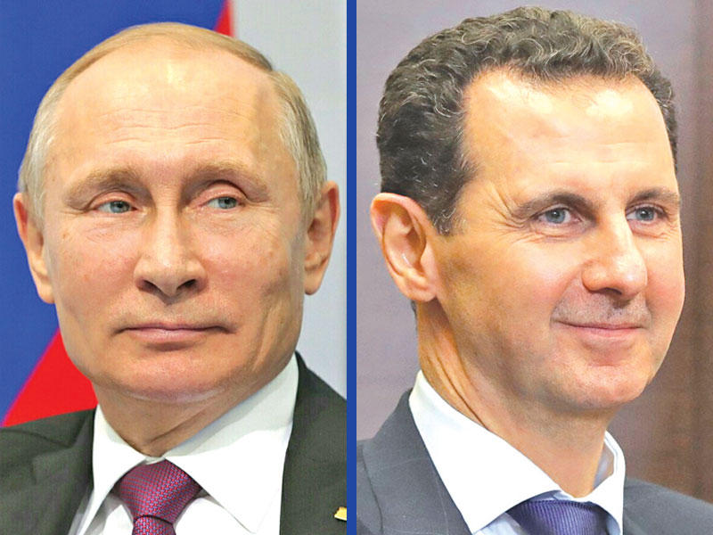 الرئيس السوري بشار الأسد - الرئيس الروسي فلاديمير بوتين