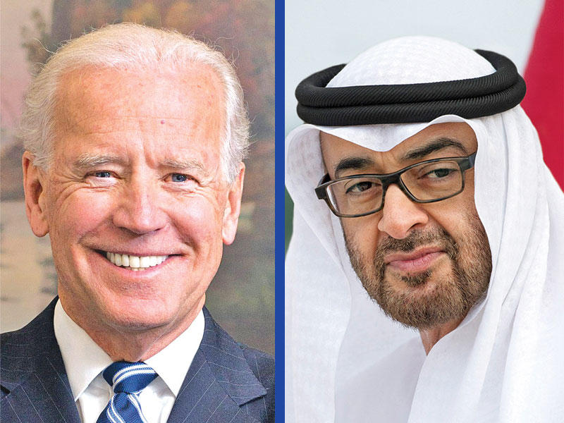 ولي عهد أبو ظبي الشيخ محمد بن زايد - الرئيس المنتخب جو بايدن