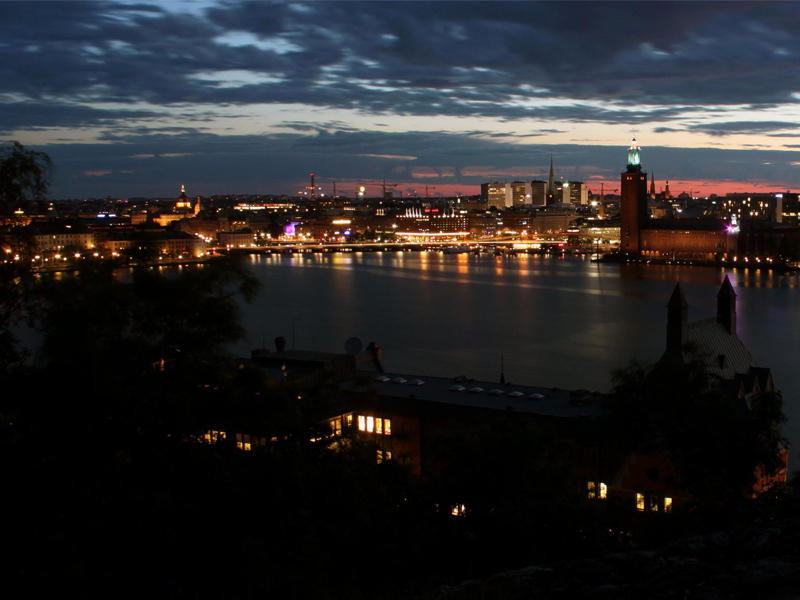 صورة مظلمة للعاصمة السويدية ستوكهولم