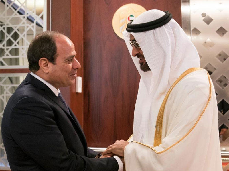 الرئيس عبدالفتاح السيسي مع ولي عهد أبوظبي صاحب السمو الشيخ محمد بن زايد 