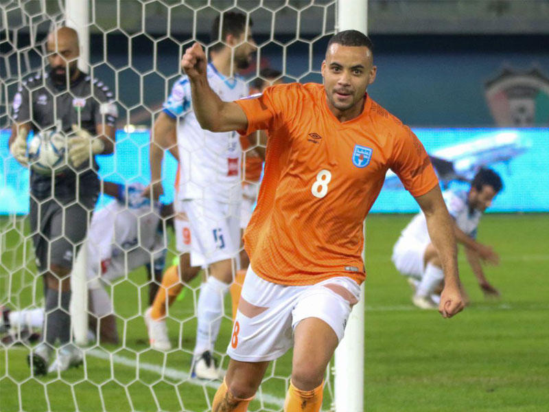 بابلو يحتفل بهدف في شباك فواز الدوسري