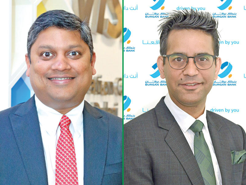 ساكت جاجو – رئيس إدارة البطاقات في بنك برقان - أنكوش ديفاداسون مدير «فيزا» في دولة الكويت 