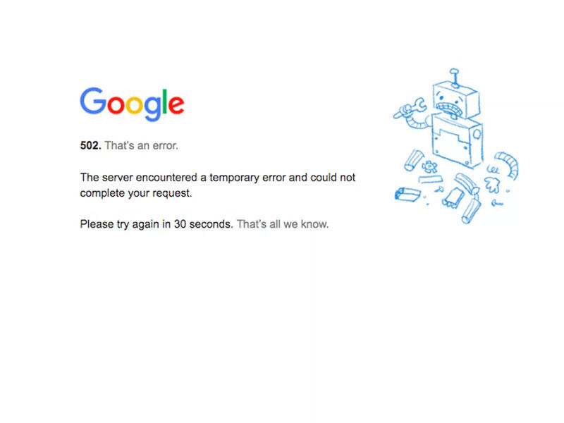 عطل كبير في خدمات غوغل بما فيها البريد الإلكتروني ويوتيوب