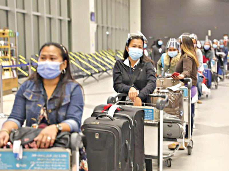 جانب من العمالة العائدة 