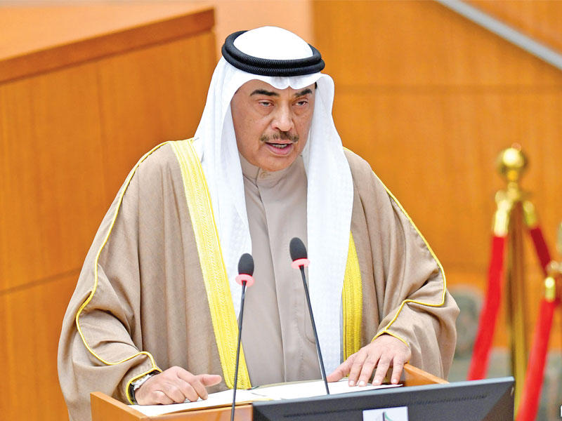 رئیس مجلس الوزراء سمو الشیخ صباح الخالد ملقياً كلمته