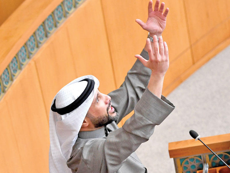 رئيس مجلس الأمة الكويتي مرزوق الغانم عقب فوزه بالرئاسة أمس