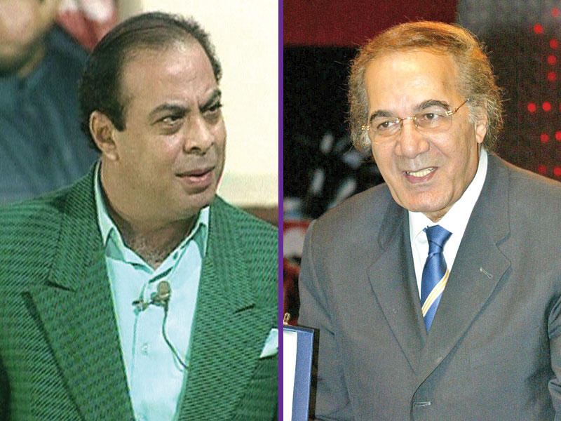 الممثل محمود ياسين و الممثل المنتصر بالله