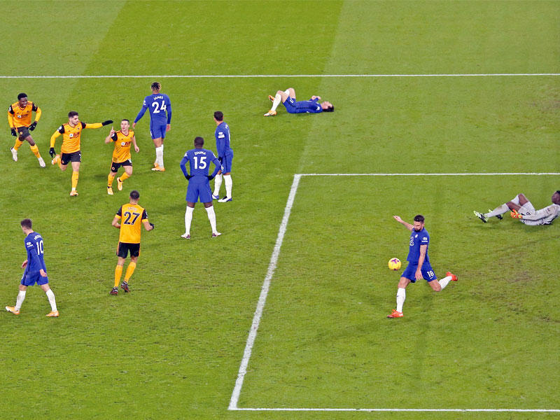 هدف ولفرهامبتون الأول في مرمى تشلسي