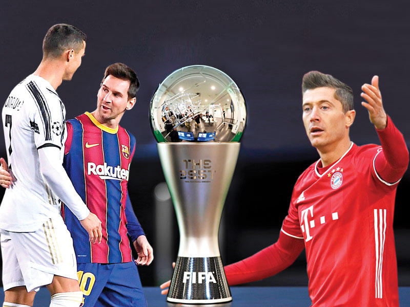 ليفاندوفسكي - ميسي ورونالدو