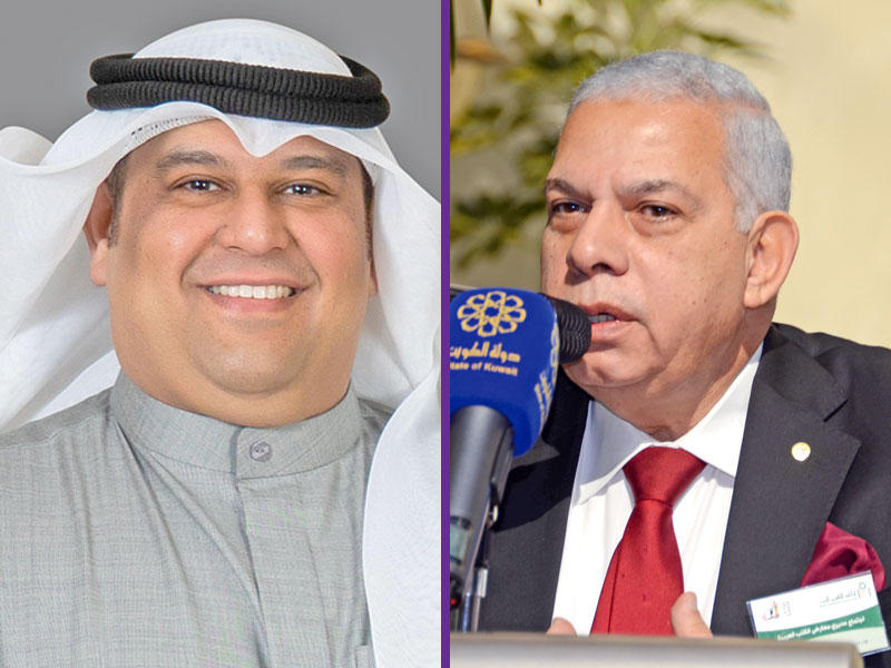 رئيس الاتحاد محمد رشاد - عضو اللجنة الإعلامية المنظمة للمؤتمر سعود المنصور 