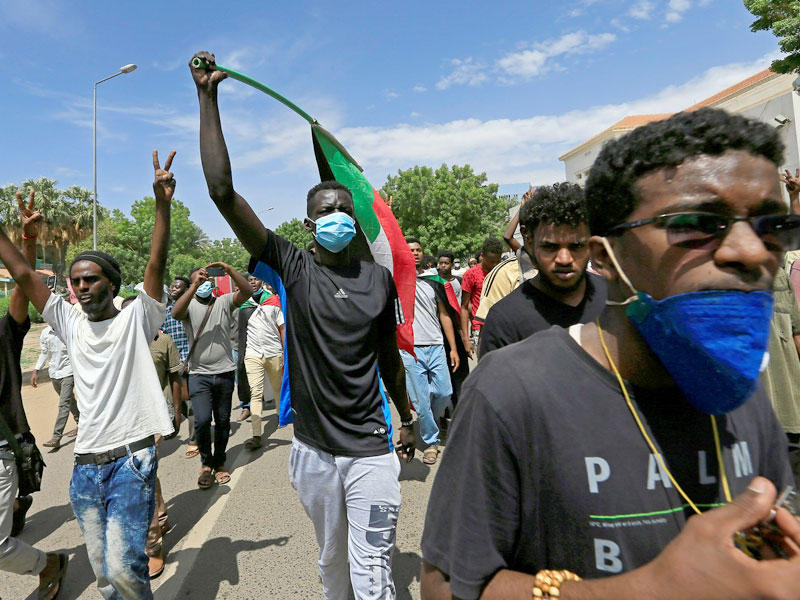 مظاهرات متفرقة في العاصمة السودانية الخرطوم 
