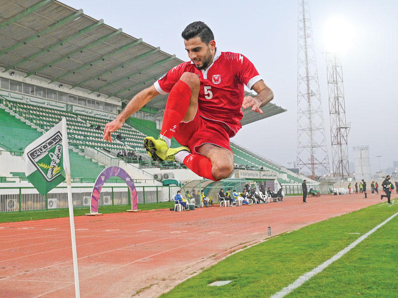 الشامي يحتفل بهدفه في شباك التضامن (تصوير نوفل إبراهيم)