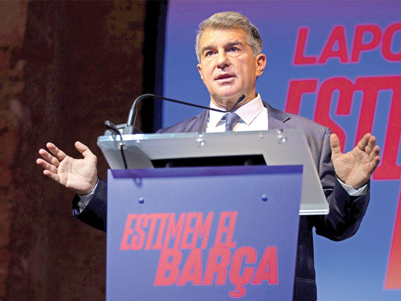 المرشح لرئاسة نادي برشلونة جوان لابورتا