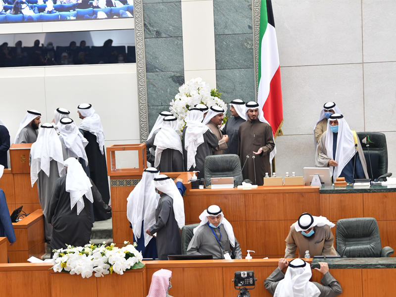 الجلسة الافتتاحية لمجلس الأمة الثلاثاء الماضي أثناء إجراء انتخابات الرئاسة