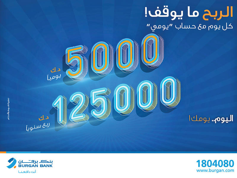 بنك برقان يعلن فائزي حساب يومي