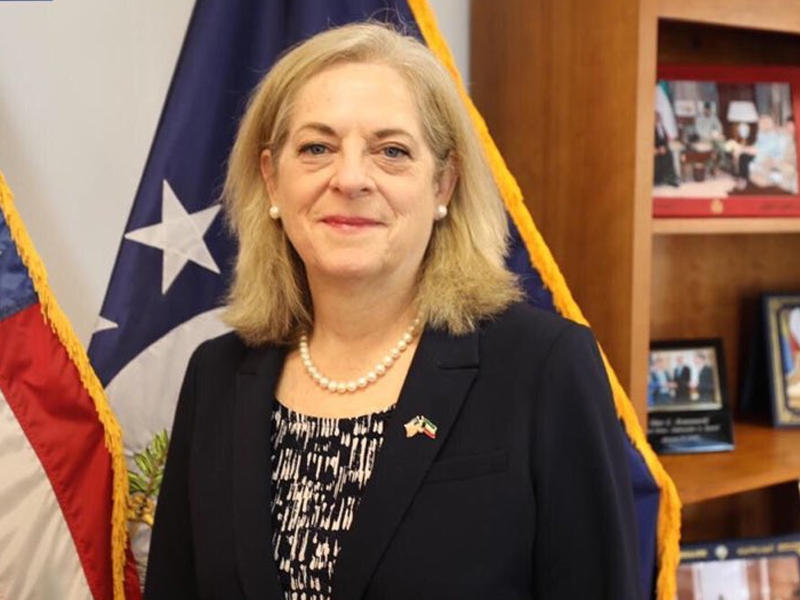  سفيرة الولايات المتحدة الأميركية لدى البلاد ألينا رومانوسكي