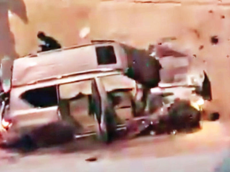 المركبة بعد الحادث 