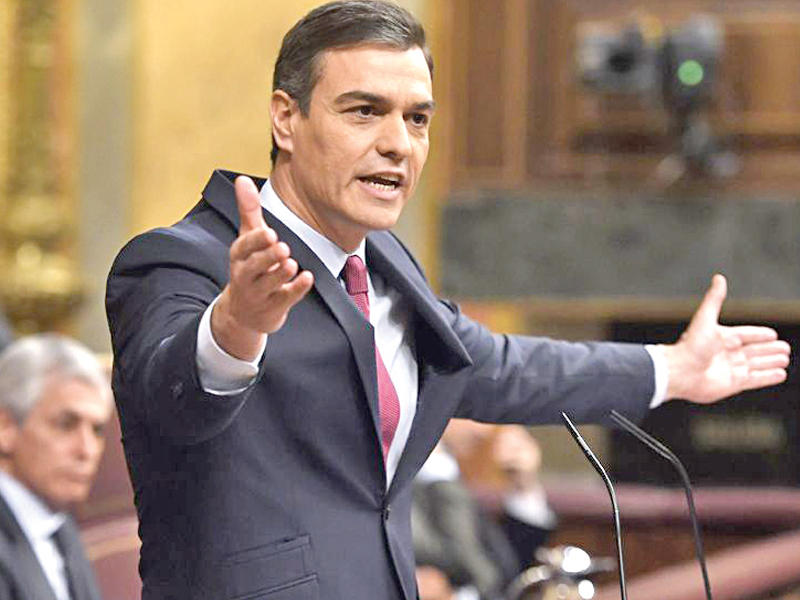 رئيس الوزراء الاشتراكي بيدرو سانشيز 