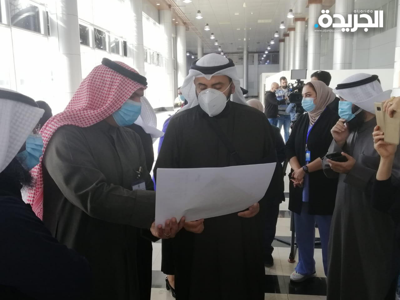 وزير الصحة د. باسل الصباح خلال الجولة التفقدية