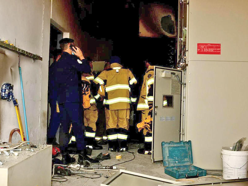 جانب من حريق المحطة 