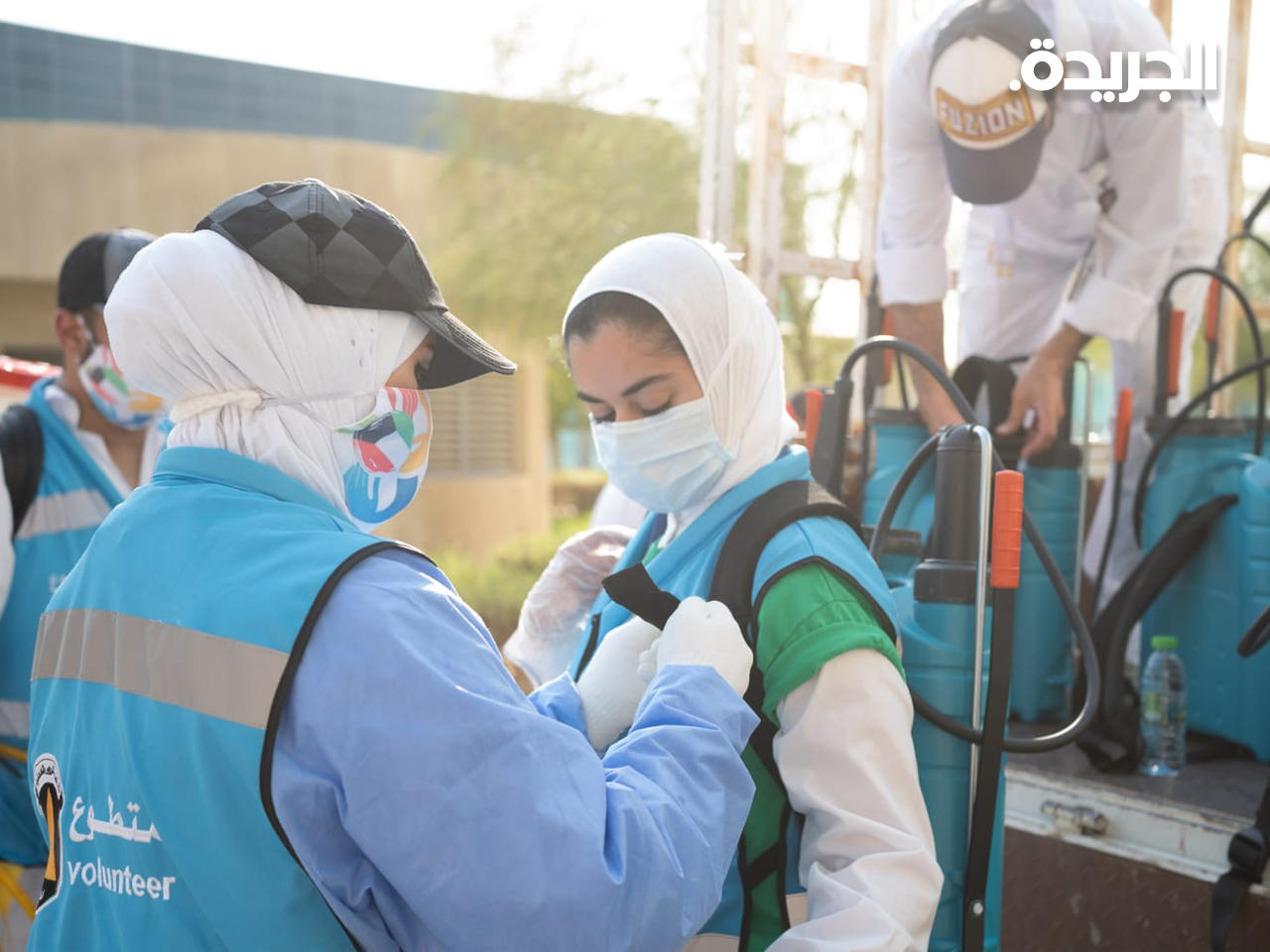 جانب من حملة تعقيم «التطبيقي»n