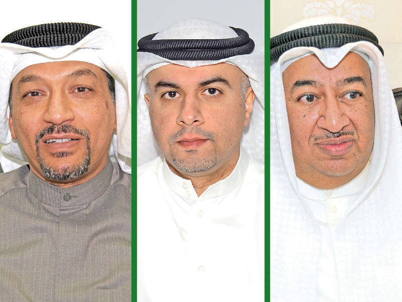 رئيس الاتحاد الكويتي لوسطاء العقار، عبدالعزيز الدغيشم- الرئيس التنفيذي لشركة أعيان العقارية، إبراهيم العوضي- نائب رئيس الاتحاد الكويتي لمقيّمي العقار، عبدالعزيز الشداد
