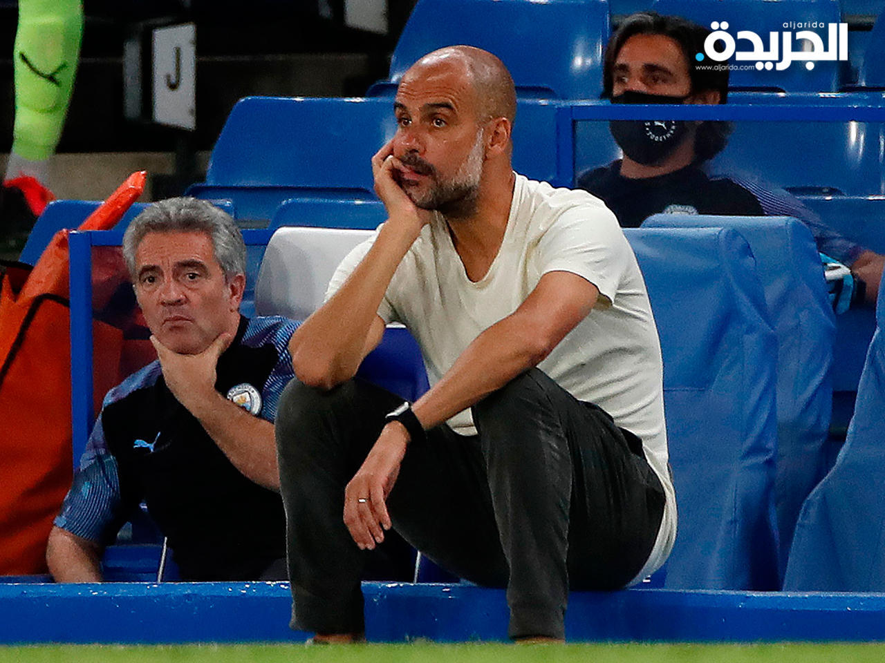 الاسباني بيب غوارديولا مدرب مانشستر سيتي الانكليزي