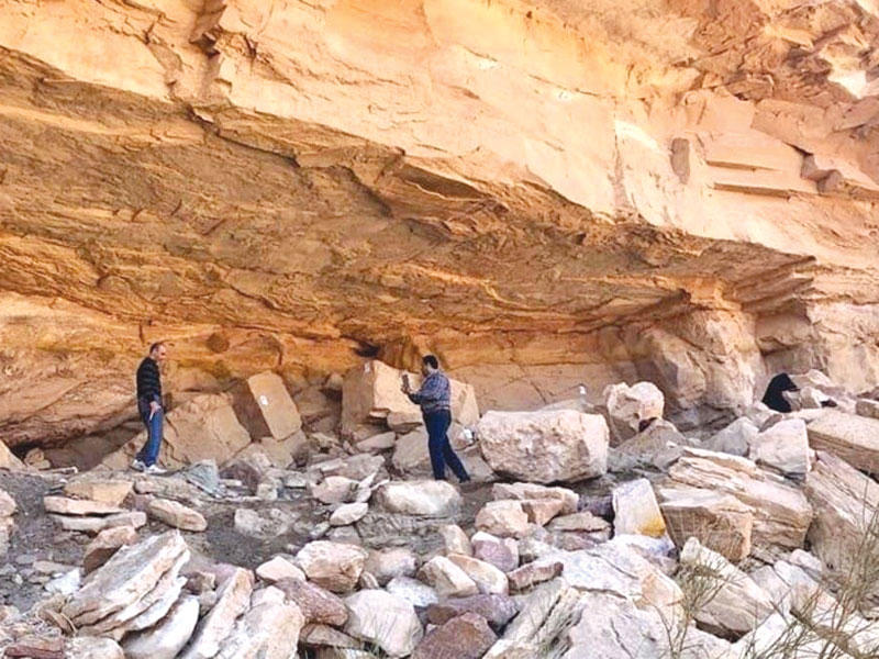 الكهف الأثري المكتشف في سيناء