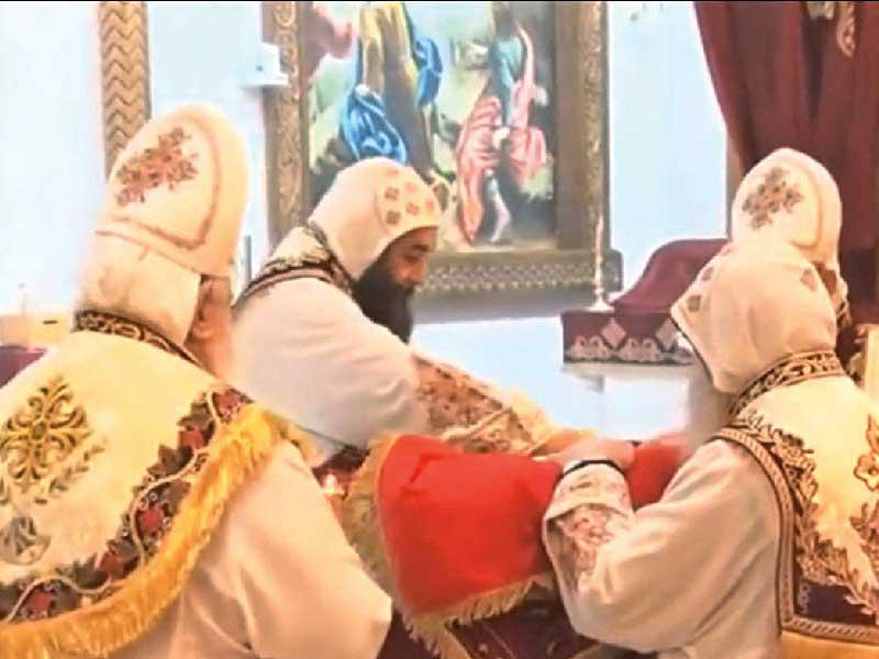 جانب من احتفال الكنيسة القبطية