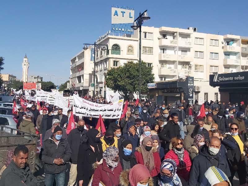 إضراب عام في ولاية قفصة جنوب تونس 